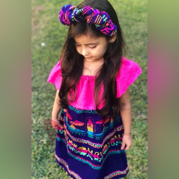 Mexican Virgen de Guadalupe Girls Dress 2 Pc - Picture 4 of 7